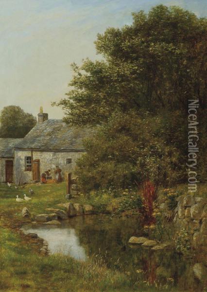 At The Mill Pond Oil Painting - Henry John Yeend King