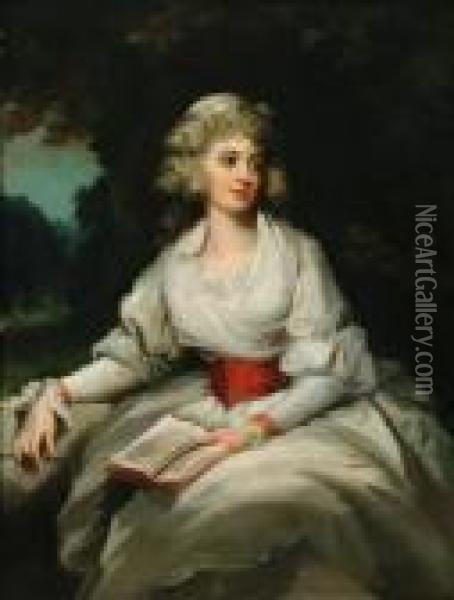 Portrait Of A Young Girl Oil Painting - John Hoppner