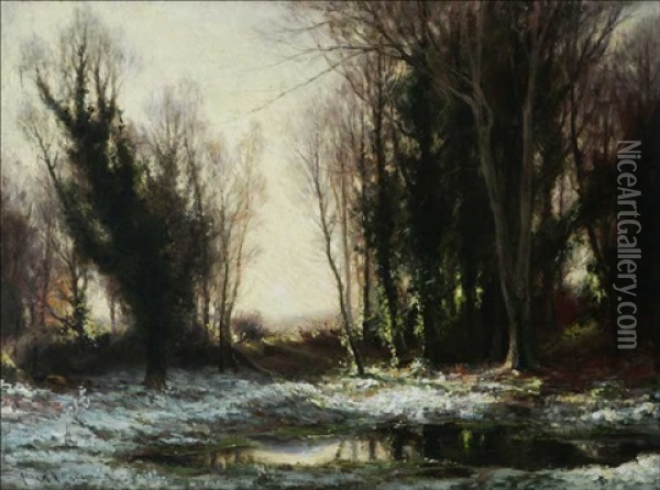 Frosty Morning, Cornwall, England Oil Painting - Anna Althea Hills