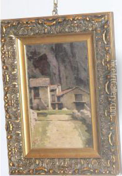 Villaggio Montano Oil Painting - Achille Formis Befani