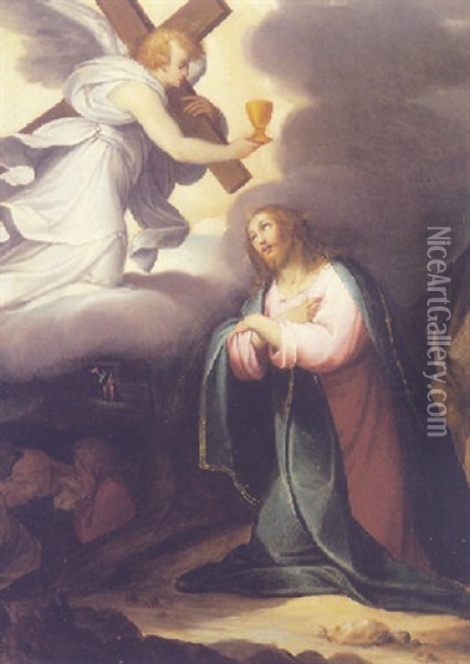 Cristo E L'angelo Oil Painting - Giuseppe Cesari