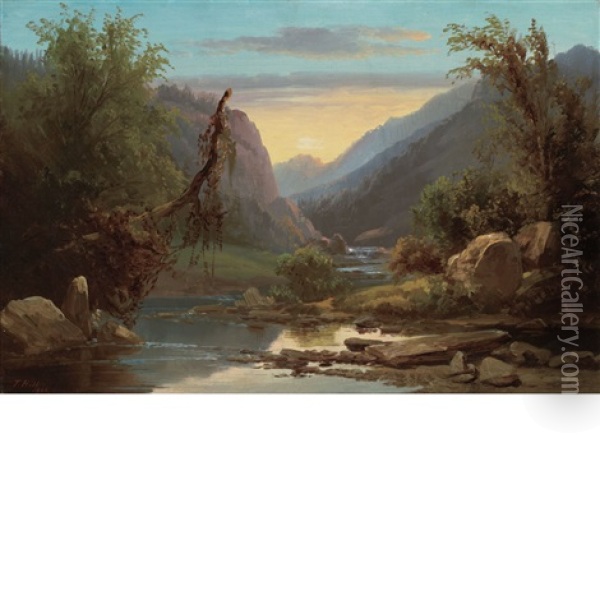 Mountainous Landscape Oil Painting - Thomas Hill