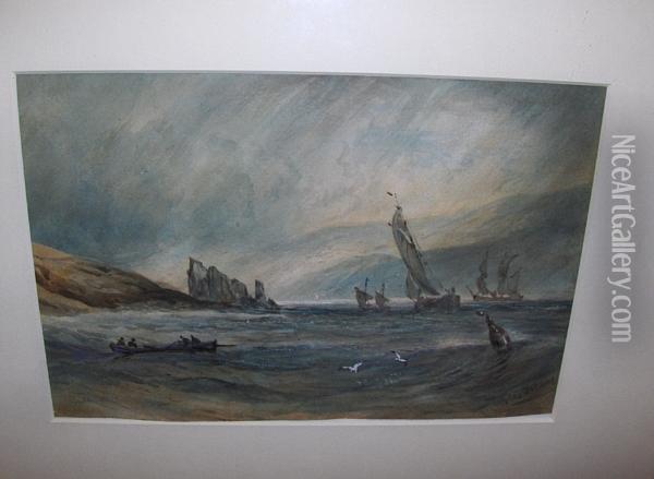 Marine Scene Oil Painting - Anthony Vandyke Copley Fielding