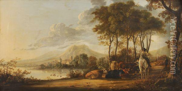 A Wooded Landscape Oil Painting - Aelbert Cuyp