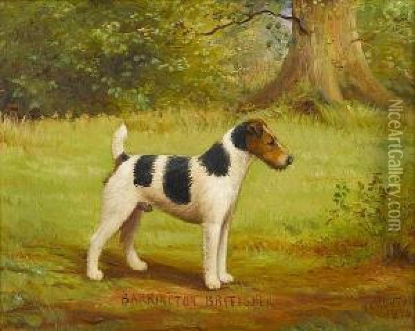 A Portrait Of The Champion 'barrington Britisher' Oil Painting - Henry Crowther