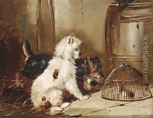 Terriers ratting Oil Painting - William Morris