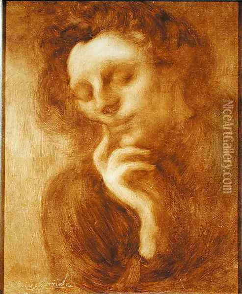 Portrait of a Woman or, Tenderness Oil Painting - Eugene Carriere