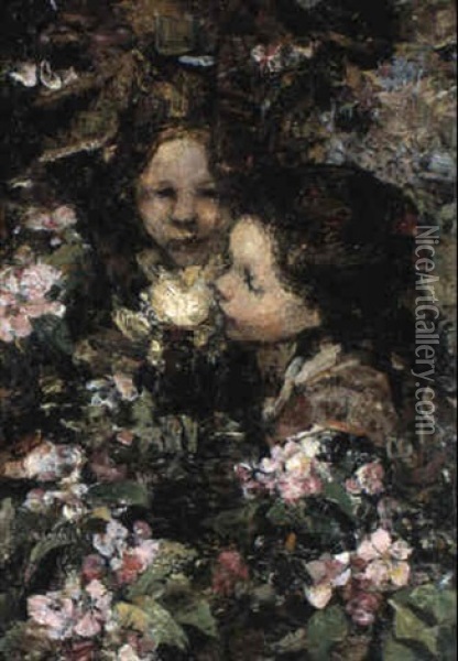 Blossom Oil Painting - Edward Atkinson Hornel