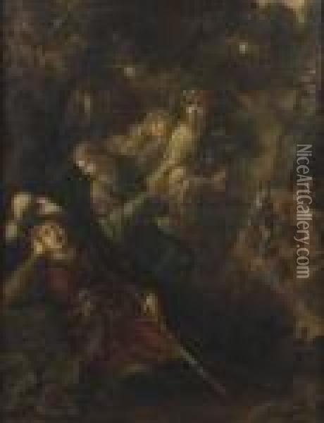 Le Songe De Daphnis (?) Oil Painting - Claude Vignon