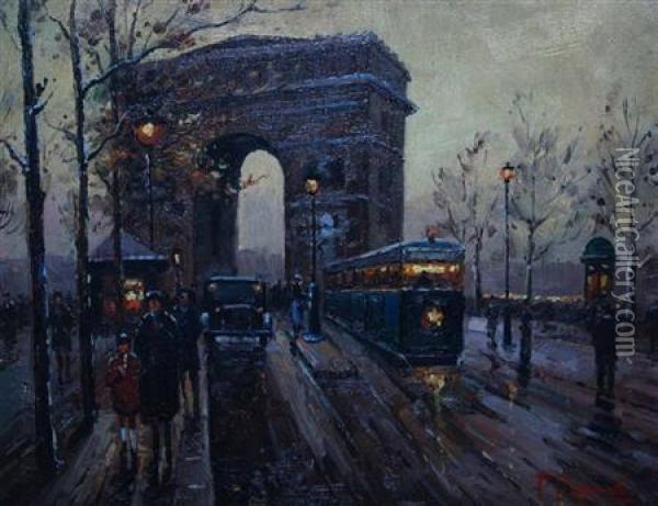 L'arc De Triomphe Oil Painting - Paul Renard