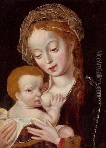Maria Col Bambino Oil Painting - Albrecht Durer
