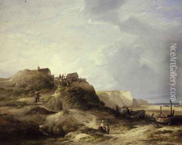 View of Mundesley, Near Cromer Oil Painting - James Stark