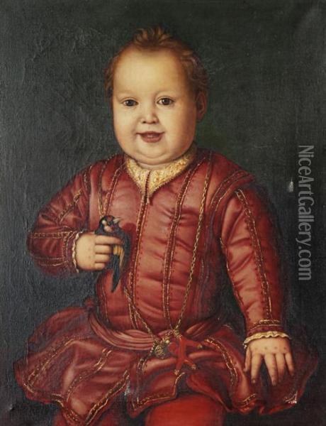 Portrait Of Garcia De Medici Oil Painting - Angelo Bronzino