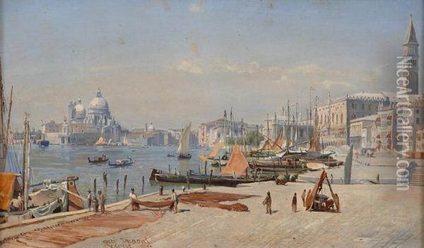 Venedig. Oil Painting - Jean-Marc Dunant-Vallier