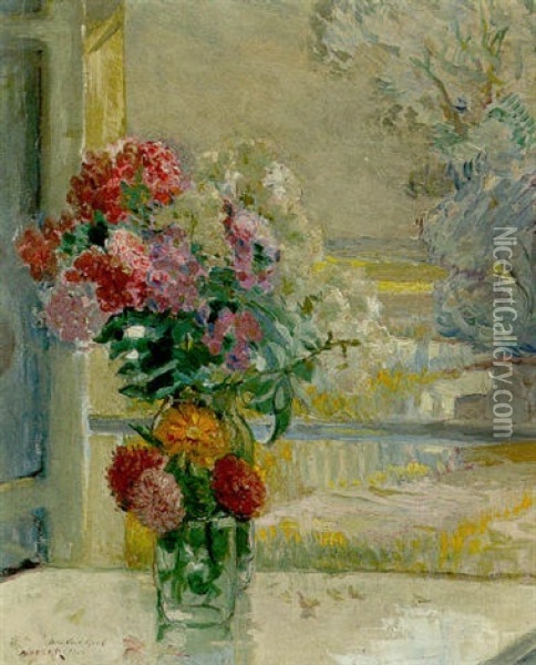 Still Life Of Flowers Oil Painting - Maurits Niekerk