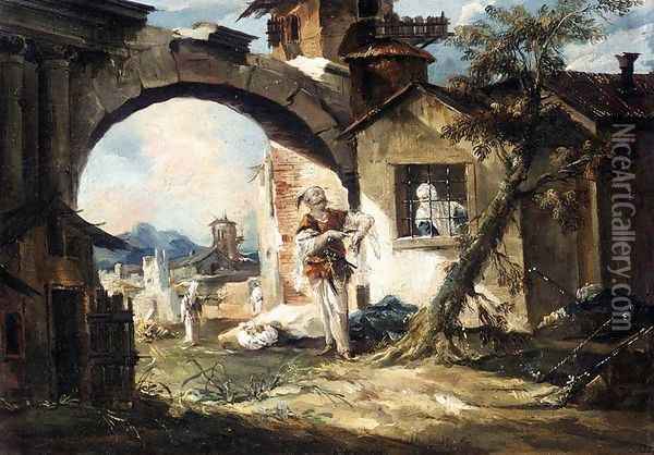 The Amorous Turk Oil Painting - Francesco Guardi