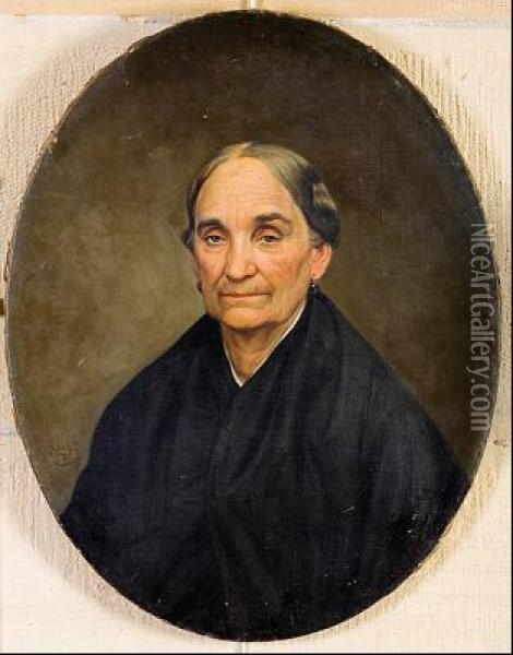 Retrato De Anciana Oil Painting - Juan De Barroeta Y Anguisolea