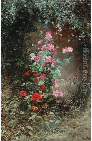 Woodland Flowers Oil Painting - Theodore Legrand