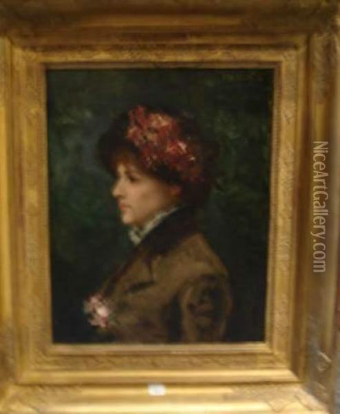 Elegante Au Chapeau Oil Painting - Ferdinand Humbert