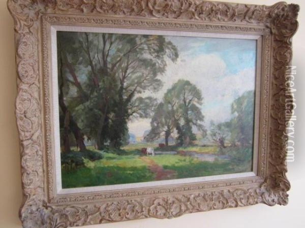 At Stanton Drew Oil Painting - William Evans Linton