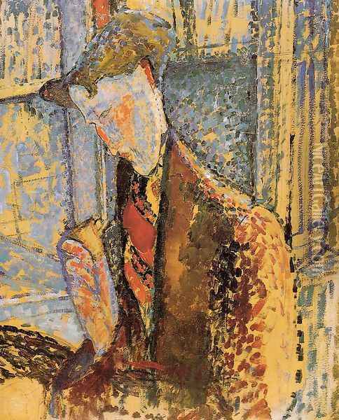 Portrait of Frank Burty Haviland Oil Painting - Amedeo Modigliani