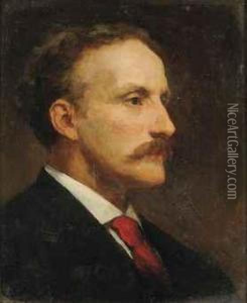Portrait Of William Henry Mason Oil Painting - Walter William Ouless