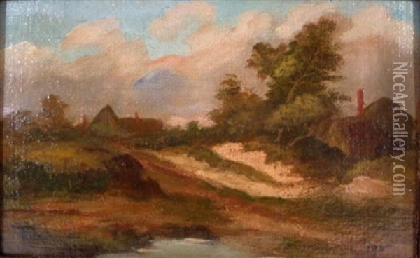 A Dutch Village Oil Painting - Sir Ernest Albert Waterlow