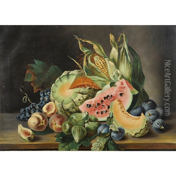 Meloni E Pannocchia Oil Painting - Francesco Malacrea