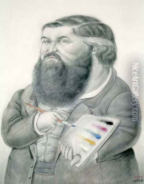 Courbet Oil Painting - Fernando Botero