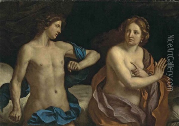 Amnon And Tamar Oil Painting -  Guercino