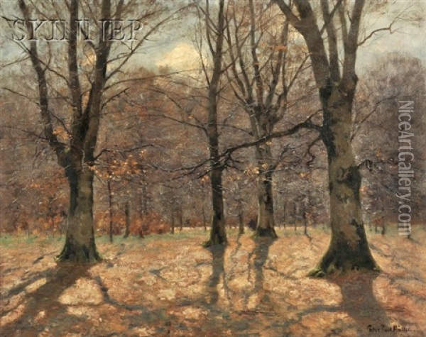 Thru The Woods Oil Painting - Peter Paul Mueller
