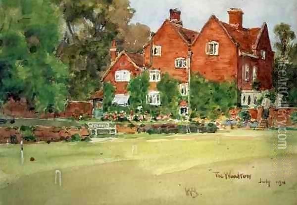 The Croquet Lawn at The Woodrow Oil Painting - Wilfred Williams Ball