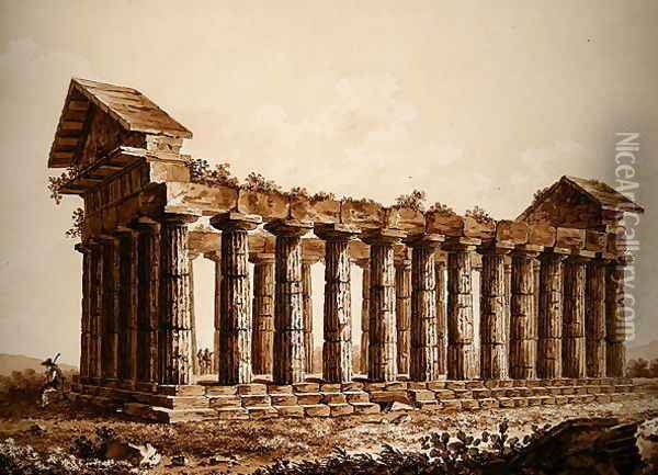 The Temple of Concord at Agrigentum Oil Painting - Franz Kaisermaan