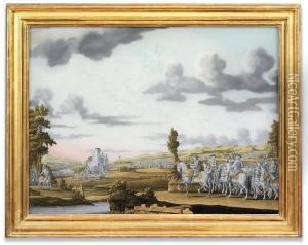 A Dutch Verre Eglomise Picture Oil Painting - Jonas Zeuner