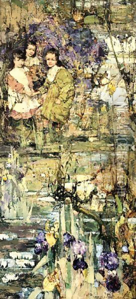 Galloway Maidens Oil Painting - Edward Atkinson Hornel