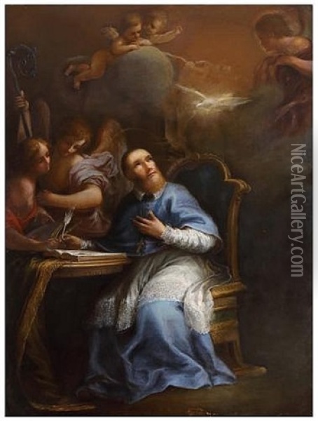 Saint Francis Of Sales Oil Painting - Sebastiano Conca