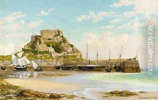 Mount Orgueil Castle, Jersey Oil Painting - John Mulcaster Carrick
