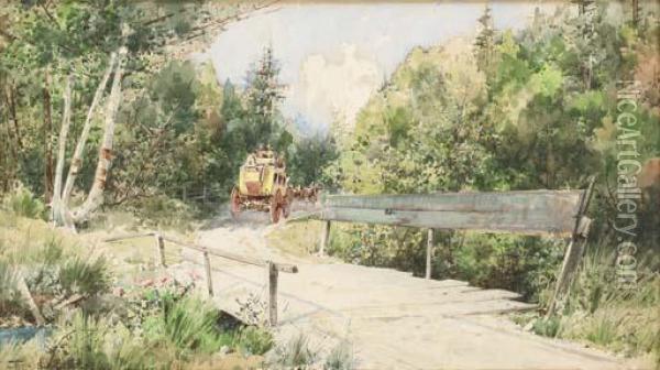 Carriage Ride Oil Painting - William Louis Ii Sonntag