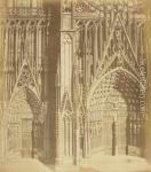 Strasbourg Cathedral Oil Painting - Adolphe Braun