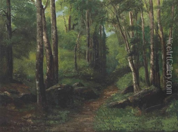 Path Through The Forest Oil Painting - Gustave Courbet