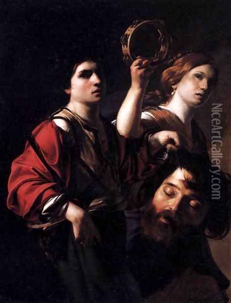 The Triumph of David Oil Painting - Bartolomeo Manfredi