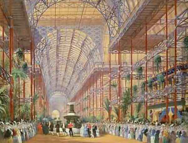 Queen Victoria Opening the 1862 Exhibition after Crystal Palace moved to Sydenham Oil Painting - Joseph Nash