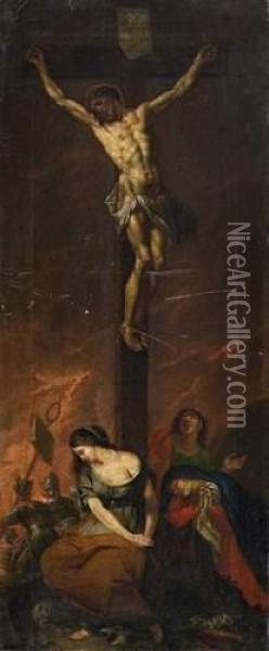 Crucification Oil Painting - Johann Nepomuk della Croce
