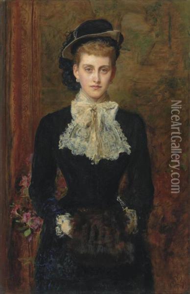 Countess De Pourtales, The Former Mrs Sebastian Schlesinger Oil Painting - Sir John Everett Millais