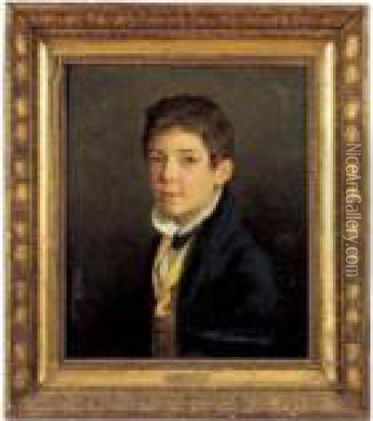 Portrait De Jeune Garcon Oil Painting - Georges Rouget