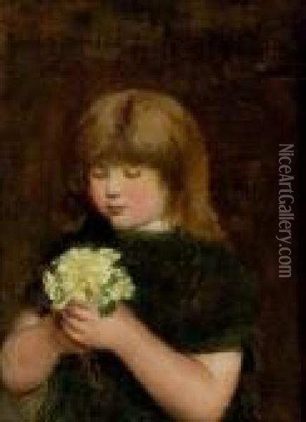 The Posy Oil Painting - Robert Gemmell Hutchison