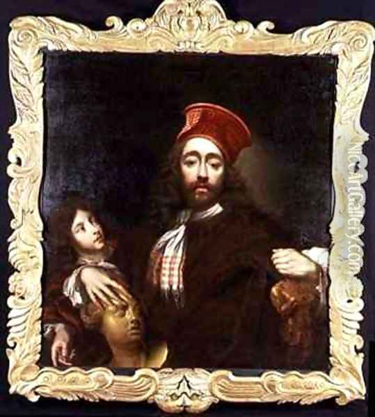 Portrait of the Artist and his Son Oil Painting - Isaac Fuller