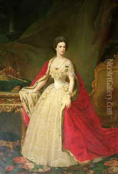 Empress Elizabeth 1837-98 of Bavaria Oil Painting - Giuseppe Sogni
