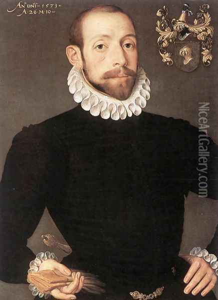 Portrait of Olivier van Nieulant 1573 Oil Painting - Pieter Pourbus