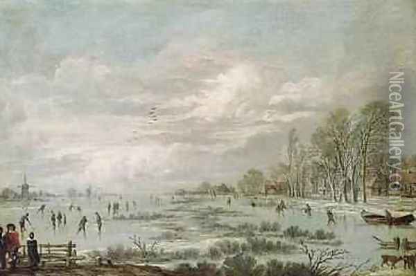 Winter Landscape 2 Oil Painting - Aert van der Neer